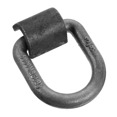Image of iplusmile Weld-on Small d Rings Forged Steel Tie down Hooks Heavy Duty 3/8 Breaking Strength 5000lbs for Flatbed Trailer and Truck Cargo Securement