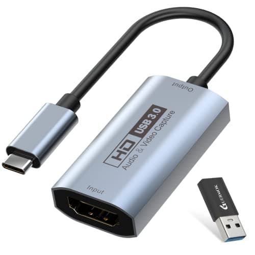 Image of Guermok Video Capture Card, USB3.0 HDMI to USB C Capture Card, 4K Full 1080P60FPS Capture Devices for Gaming Live Streaming Video Recorder, for Windows Mac OS System OBS Zoom PS4/5 Switch Xbox1