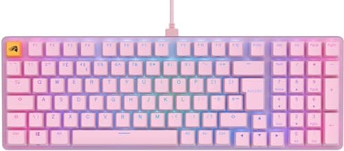 Image of GLORIOUS Gaming GMMK 2 Full Size (96%) - Mechanical Gaming Keyboard, Aluminium Frame, Customisable, Doubleshot Caps, Fox Switches, Per Key RGB, Full NKRO - English QWERTY Layout - Pink