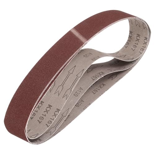 Image of sourcing map 38mm x 305mm Sanding Belts, 3 Pcs 120 Grit Aluminum Oxide Abrasive Belt Sander File Belt for Woodworking, Metal Polishing, Knife Sharpener