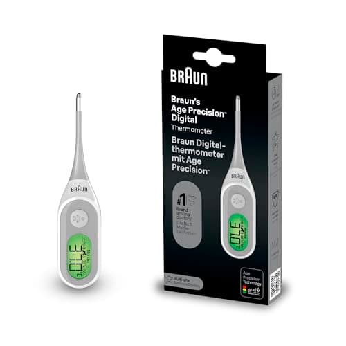 Image of Braun Age Precision Digital thermometer - Digital Stick for Multi-Site Usage - Orally, Rectally or Underarm - Baby and Infant Friendly - #1 Brand among doctors(1) - PRT2000
