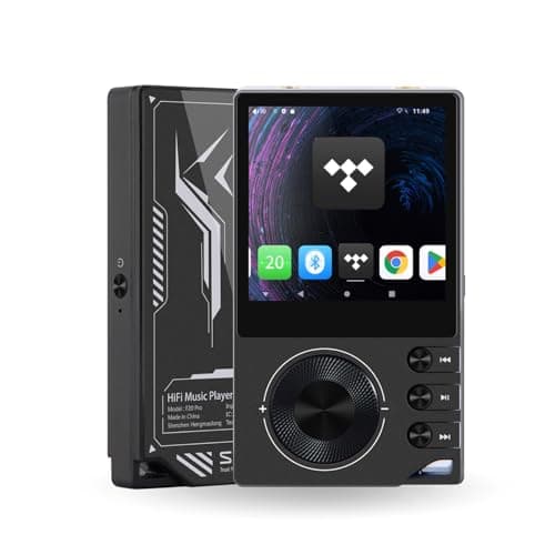Image of Surfans F20 Pro Android Hi-Res MP3 Player, Dual ESS9018 DAC,DSD512, Spotify & Tidal Support, WiFi & Bluetooth LDAC, 4.4mm Balanced(500mW), Expandable 1TB, Digital Audio Player (black)