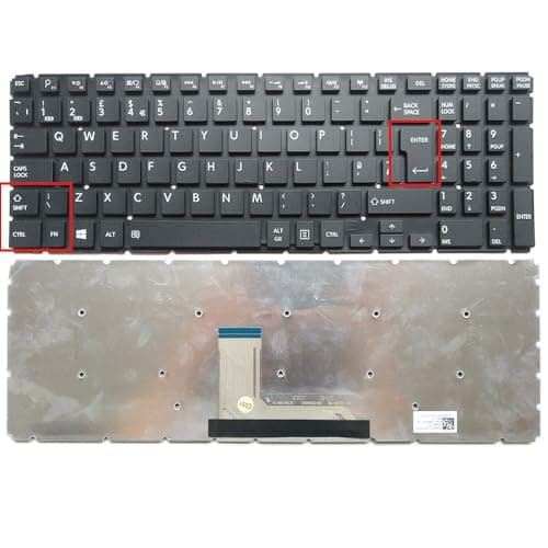Image of XINDIKBHUB UK Keyboard For Toshiba Satellite C55-C L50-B L50-C L50D-B L50D-C L50DT-B Black