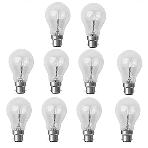 Image of Swan Light Bulbs, Traditional GLS, 42W, Bayonet Cap BC, Clear, 10 Pack