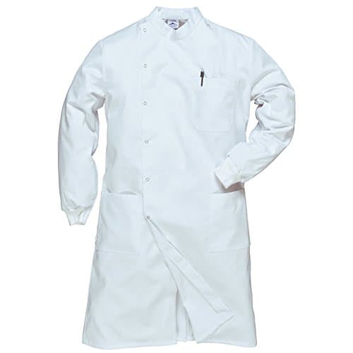 Image of Portwest C865 Howie Texpel Finish Lab Coat with Pockets - Water Repellent Durable Lab Workwear Jacket, White, S