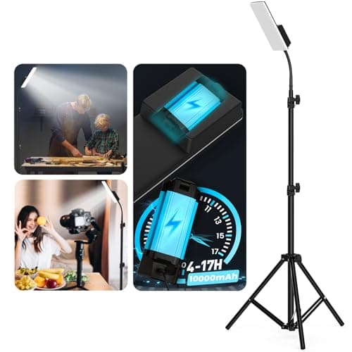 Image of SUDISER - Telescopic Camping Light, 10000mAh Rechargeable 2500 Lumens Work Lights with Stand for Garage Mechanics Workshop, Outdoor, Metal Telescopic Tripod