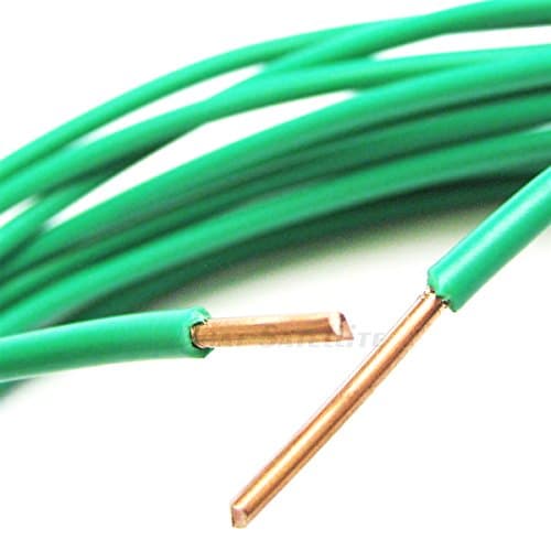 Image of PHAT SATELLITE INTL - Solid Pure Copper Grounding Cable, 12 AWG Core, THW PVC Jacket, Wet Dry Indoor Outdoor Aerial Usage, Appliance Ground Protection from Electrical Surge (25 feet, Green)