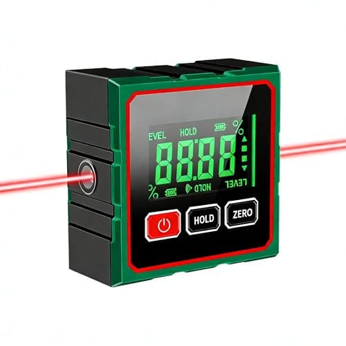 Image of Digital Angle Finder - LCD Display Inclinometer Gauge Protractor, Bevel Gauge Trend Angle Ruler Spirit Level, Light DIY Woodworking Level Box Carpentry Equipment