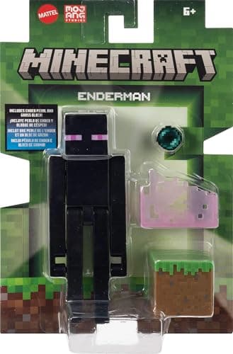 Image of Mattel Minecraft Action Figure & Accessories 2-Pack with Enderman in 3.25-inch Scale, Collectible Toy Set