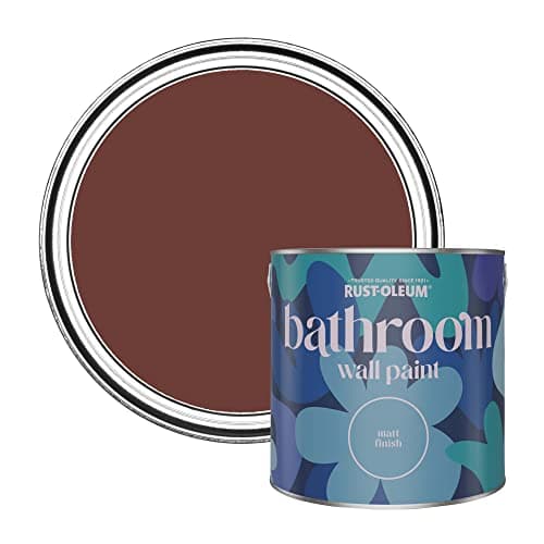 Image of Rust-Oleum Red Water-Resistant Bathroom Wall & Ceiling Paint - Fire brick 2.5L