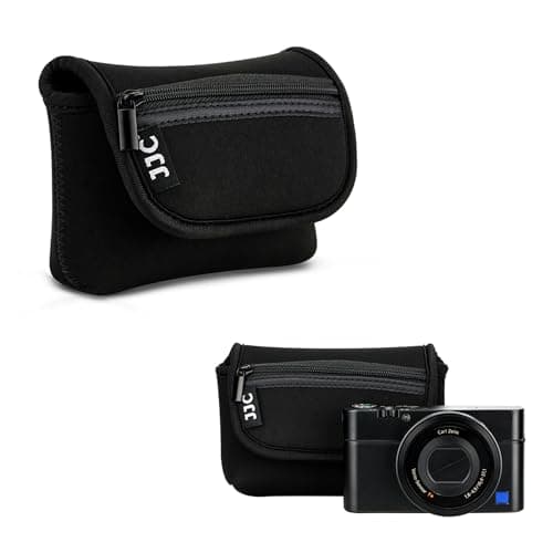 Image of JJC Neoprene Camera Case for Sony RX100 III IV V VA VI VII Z-V1 HX90V HX90 HX60V HX60 / Olympus TG-7 TG-6 TG-5 Pana. Lumix DMC TZ80 TZ70 Canon G7X Mark III II SX620 SX720 SX730 Ricoh GR IIIx III