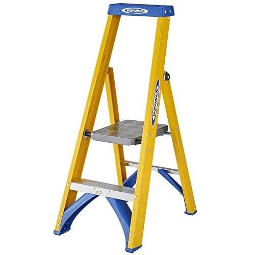 Image of Werner Fibreglass Platform Stepladder 2 Tread 7170218