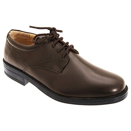 Image of Roamer Mens Flexi Plain Leather Gibson Shoes (6 UK) (Brown)
