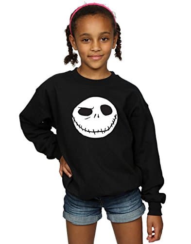 Image of Disney Girls Nightmare Before Christmas Jack Skellington Jack-O-Lanterns Sweatshirt Black 7-8 Years