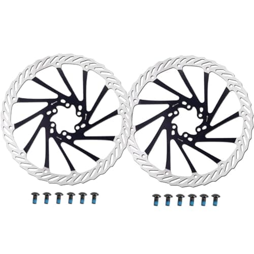 Image of Remeiven Disc Brake Rotor 160/180 /203 mm, 2 Pack Colorful Bike Brake Rotors for Mtb Mountain Road Bicycle with Disc Braking System (BG3, 203)