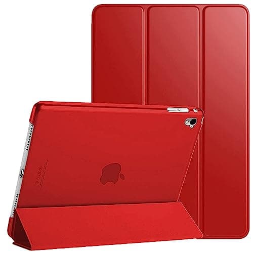 Image of For Apple iPad 9th / 8th / 7th Generation Case Cover (2021/2020/2019) (10.2 Inch) Smart Magnetic Ultra Slim Stand Cover Auto Wake/Sleep For iPad 9 / iPad 8 / iPad 7 (Red)