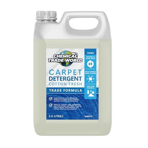Image of Chemical Trade World - Carpet Detergent - Cotton Fresh Carpet Shampoo for Machine & Hand Washing - Upholstery & Rug Cleaning Solution 2.5L