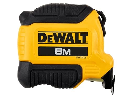 Image of DeWALT Compact Series Tape Measure 8m (Width 28mm) (Metric Only) 3m of extended reach allows easy one person work finger brake for ultimate blade control Accuracy: EC Class II