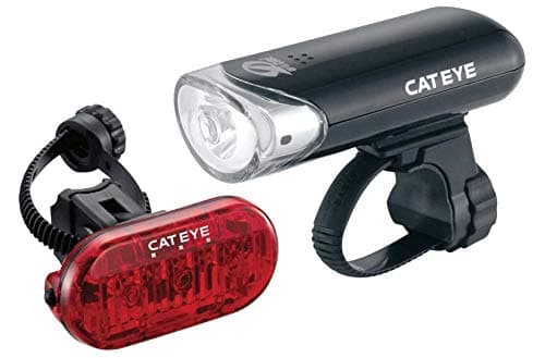 Image of CatEye Bike Lights Set - 150 Lumen LED Front Bicycle Light Front and Back with OptiCube Lens | Multiple Modes, 80hr Battery Life MTB | Cycling Lighting | EL-135/Omni 5 | Bike Accessories