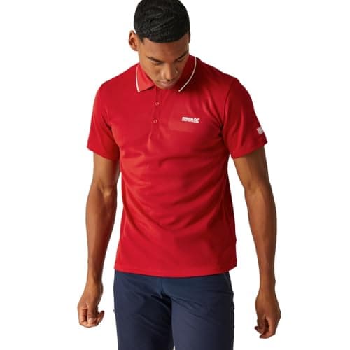 Image of Regatta Mens Maverick V Quick Drying Wicking Polo Shirt