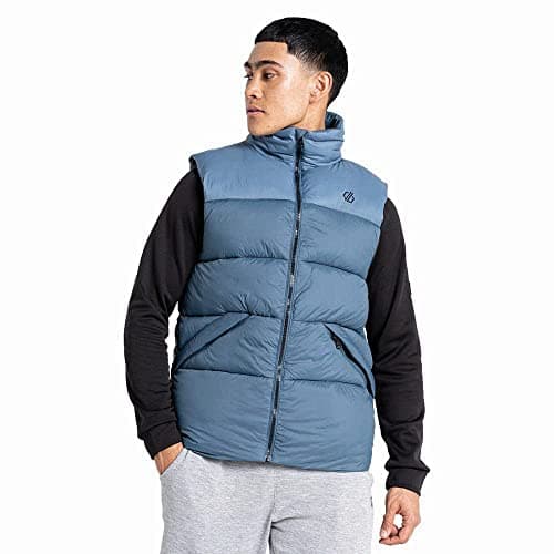 Image of Dare 2b Mentor Mens Gilet Bodywarmer Jacket recicled water repellent finish, padded jacket with high neck, full zip and 2 low zip pockets