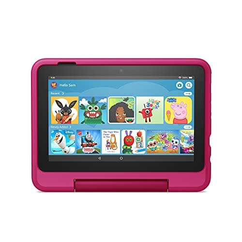 Image of Kid-Friendly Case for Fire 7 tablet | Only compatible with 12th generation tablet (2022 release), for ages 6+, Rainbow Universe