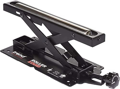 Image of Trend Adjustable Mitre Saw Roller Stand, 50mm to 160mm Height Adjustment, 62kg Capacity, R/Stand/A