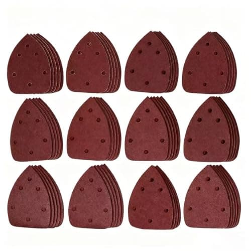 Image of 70pcs Sanding Sheets 6 Holes Mouse Sandpaper Sheets Sanding Pads Hook and Loop Mouse Sander Pads 40 60 80 120 180 240 400 Grit Suitable for Detail Palm Sander