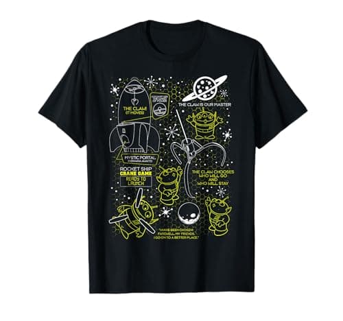 Image of Disney Pixar Toy Story Alien Claw Master Map Graphic T-Shirt T-Shirt