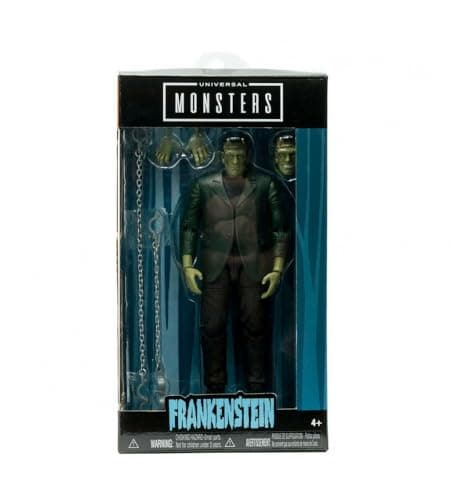 Image of Jada Universal Monsters Frankenstein 6” Deluxe Collector Figure, Black, One Size