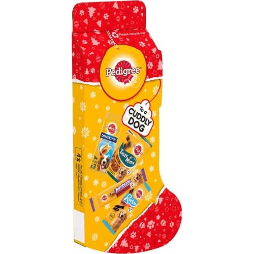 Image of PEDIGREE Christmas Stocking Gift Adult Dog Treats Mixed 367g (1 X Stocking)