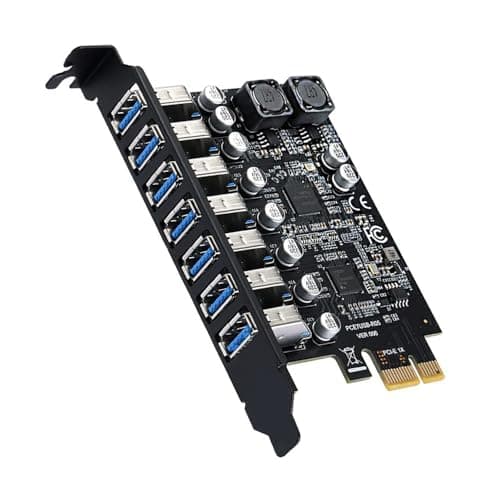 Image of ieron USB 3.2 7 Port Front Controller Adapter Card, 7 Port PCI-E Express Expansion Card, Internal PCIe USB Card Connect 7 Devices Expanded for Window XP/7/8/10/11/LINUX Plug and Play