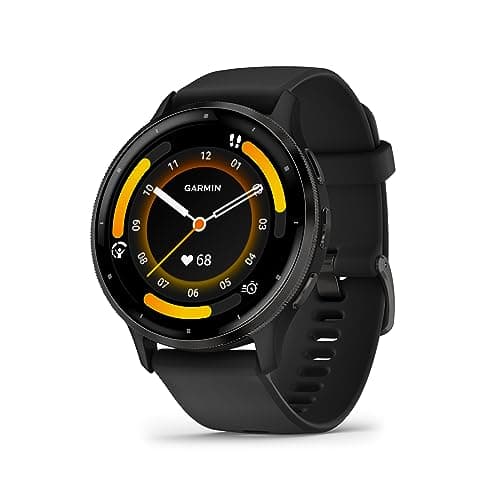 Image of Garmin Venu 3, 45mm GPS smartwatch, AMOLED touchscreen, all-day advanced health & fitness features, voice functionality, music storage, wellness smartwatch with up to 14 days battery life, Black