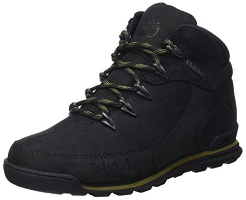 Image of Timberland Men's Euro Rock Hiker Boots, Black Nubuck, 9 UK