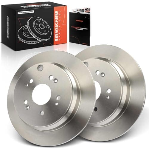 Image of Frankberg Brake Disc Set incl. 2x Discs Rear Solid Ø304mm Compatible with CR-V II RD 2.0 2.2 CTDi 2001-2007 Replace# 42510S9AE50,42510TX4A01