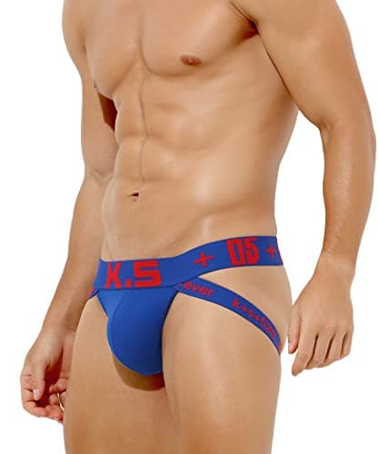 Image of Casey Kevin Men's Sexy Jockstrap Underwear Athletic Supporter for Male Jock Strap,Ck3011-blue,XL