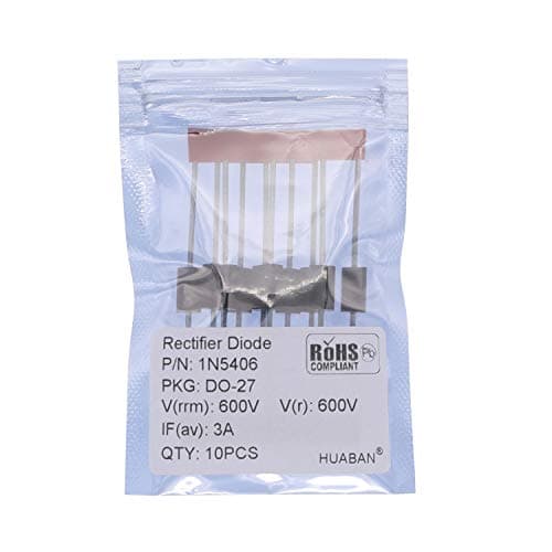 Image of HUABAN 10PCS 1N5406 Rectifier Diode 3A 600V DO-201AD (DO-27) Axial 5406 3 Amp 600 Volt