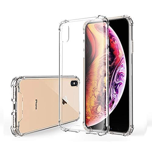 Image of Hually Case for iPhone XS and iPhone X, (5.8 inch) Crystal Clear (Anti-Scratch and Shock-Absorption) Soft Silicone TPU Phone Cover for iPhone XS/iPhone X