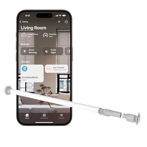 Image of Eve MotionBlinds Upgrade Kit for Roller Blinds (Matter) – Motor to upgrade existing indoor blinds, Open/Close automatically, Control via voice/app, Schedules & Scenes, requires Thread Border Router