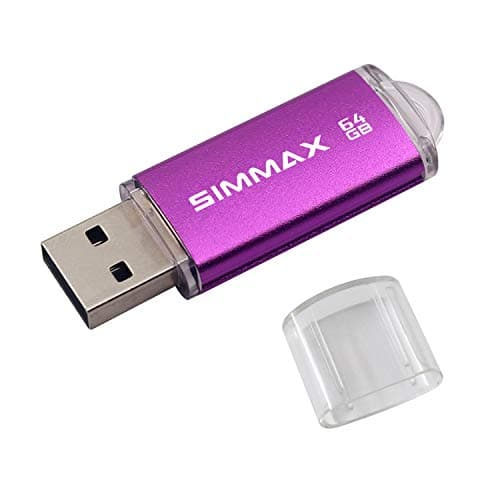 Image of SIMMAX Memory Stick 64GB USB 2.0 Flash Drives Thumb Drive Pen Drive (64GB Purple)