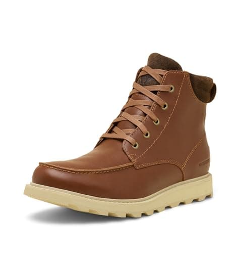 Image of Sorel Men's Madson II MOC Toe WP Fashion Boot, Velvet Tan, Tobacco, 8 UK