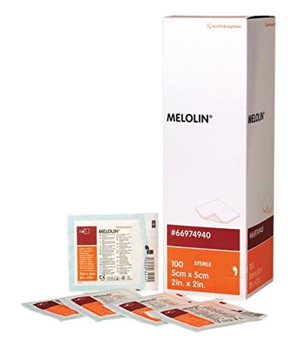 Image of Melolin 66974940 Sterile Bandages, 5 cm x 5 cm (Pack of 100)