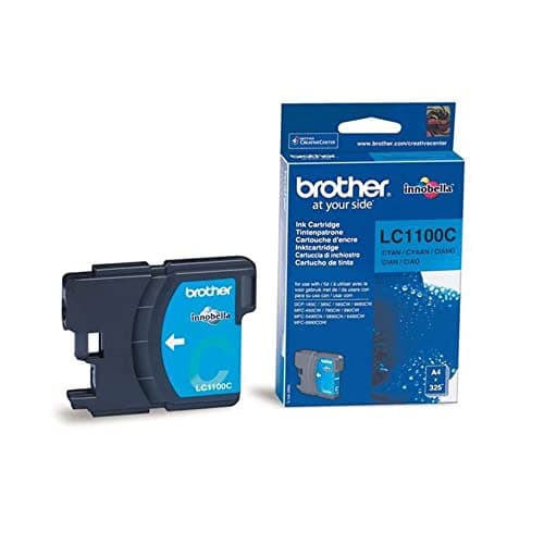 Image of Brother LC-1100C Inkjet Cartridge, Cyan, Single Pack, Standard Yield, Includes 1 x Inkjet Cartridge, Brother Genuine Supplies
