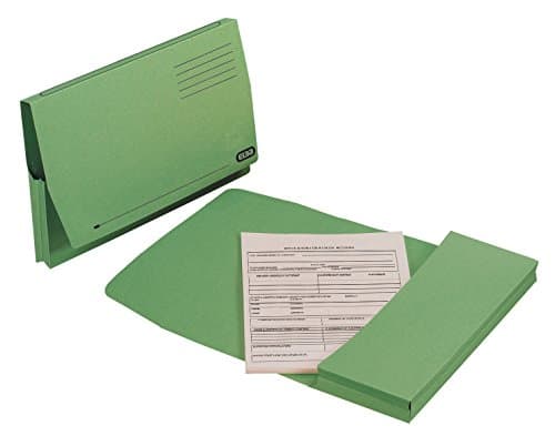 Image of Elba Document Wallet Full Flap 285gsm Capacity 32mm Foolscap Green Ref 21514 [Pack of 50]