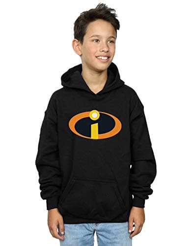 Image of Disney Boys The Incredibles Costume Logo Hoodie Black 12-13 years
