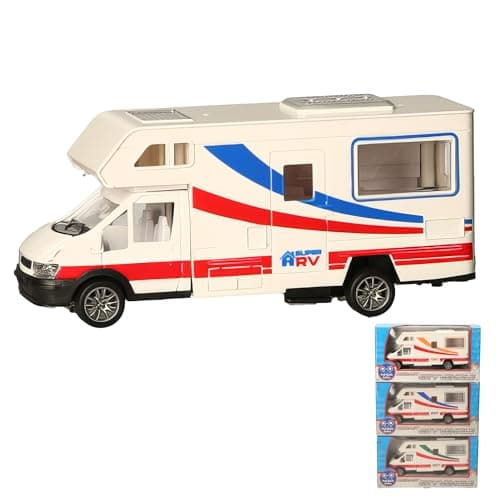 Image of D.A.Y. Republic 1:40 Scale Motorhome - Diecast White Camper Van Toy, Realistic Features, Great for Kids Gifts, Scale Toy for Boys and Girls