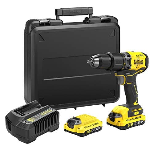 Image of Stanley FATMAX V20 Cordless Impact Drill 18 V Li-Ion 60 Nm Brushless Motor 32,300 cp/min with 1 Case 2 x 2 Ah Batteries 1 Charger SFMCD715D2K-QW