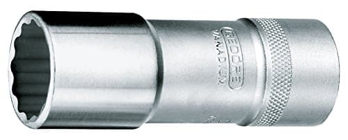 Image of Gedore D19L19 1/2 19 mm 12 Hex Screws Long Socket - Silver