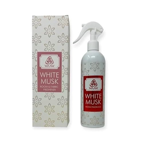 Image of White Musk Room & Fabric Freshener – Alcohol-Free Water-Based 400 ml Spray, Gentle On Textiles & Air, Long-Lasting Musk Fragrance, Ideal Home & Islamic Gift
