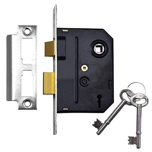 Image of Union Locks 2295 2-Lever Mortice Sash-Lock 76mm - Chrome Finish